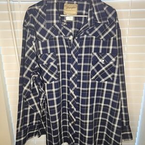 Wrangler Western Shirt Long Sleeve Snap Button Long Sleeve 3XL
